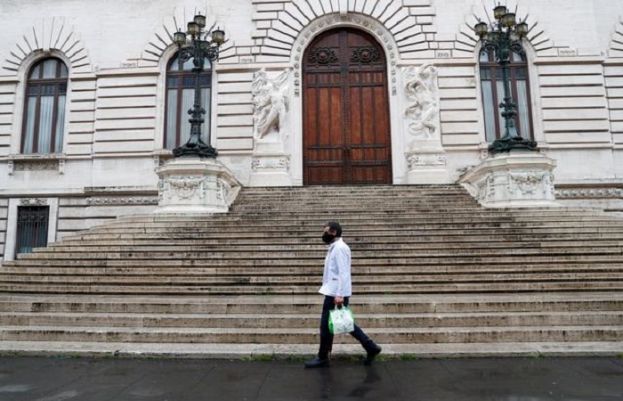 Italy's coronavirus death toll edges up, new cases fall sharply