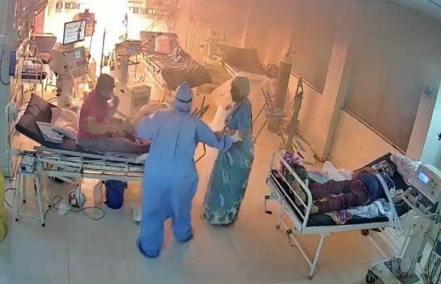 اسپتال میں آتشزدگی