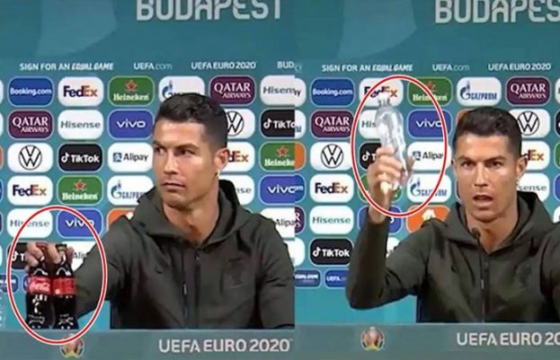 رونالڈو نے کوکا کولا پر پانی کو ترجیح دے دی، کمپنی کو بڑا خسارہ