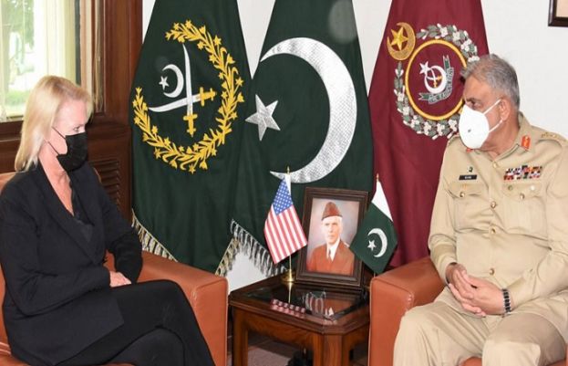 امریکی ناظم الامور انجیلا ایگیلر کی آرمی چیف جنرل قمر جاوید باجوہ سے ملاقات