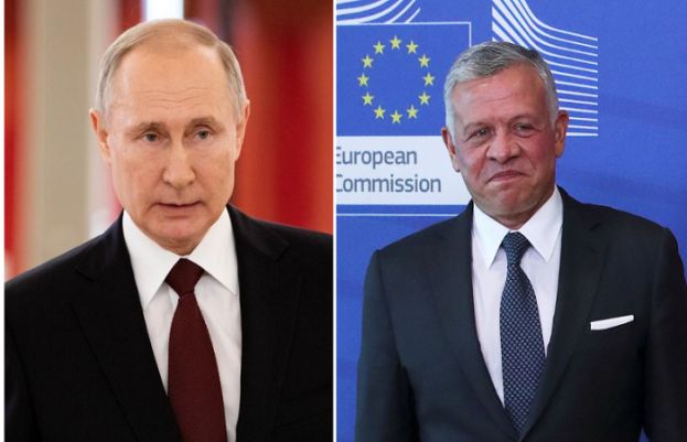 روسی صدر ولادی میر پوٹن اور اردن کے بادشاہ