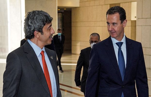 متحدہ عرب امارات کے وزیر خارجہ نے دمشق میں شام کے صدر بشارالاسد سے ملاقات کی