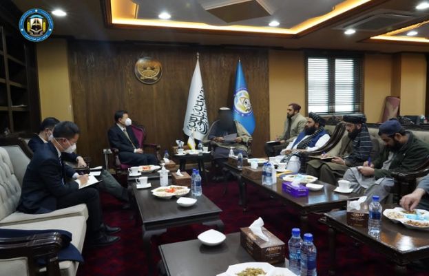 کابل، وزیرداخلہ سراج الدین حقانی سے چینی سفیر وانگ یوکی ملاقات