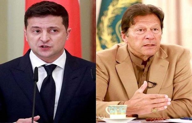 Prime Minister Imran Khan and Ukrainian President Volodymyr Zelenskyy