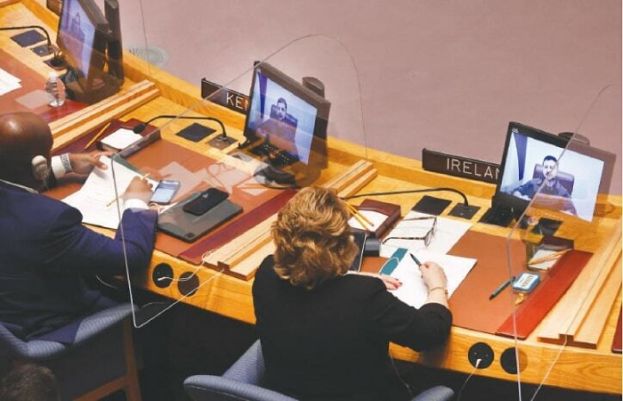 Act immediately on Russia or dissolve UN: Zelensky