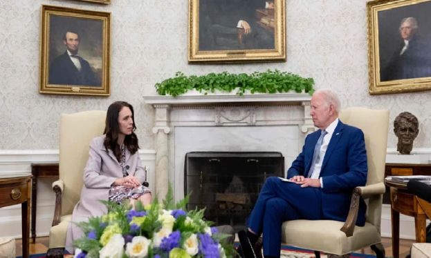 American president meets New Zealand's prime minister