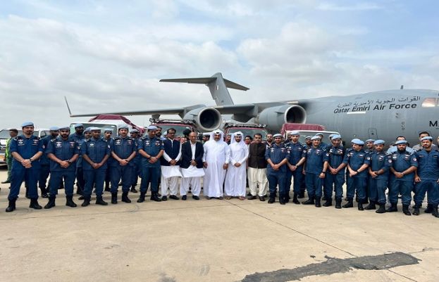 قطر سے امدادی سامان کی پہلی کھیپ کراچی پہنچ چکی ہے