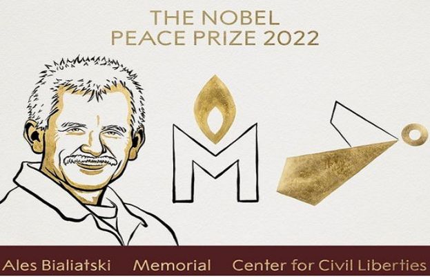 امن نوبل انعام:  بیلاروس کے ایکٹوسٹ، روس اور یوکرین کی تنظیموں کے نام