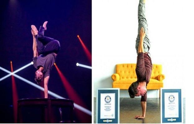 ایک ہاتھ پر کھڑے ہونے کے دو عالمی ریکارڈ