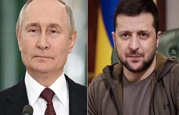 یوکرین کے صدر ولودومیر زیلنسکی اور روسی صدر ولادیمیر پیوٹن