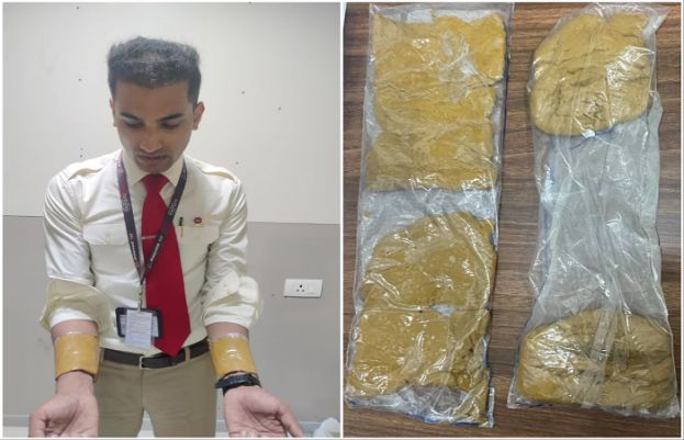 کلائیوں پر سونا لپیٹ کر اسمگلنگ کرنے والا شخص گرفتار