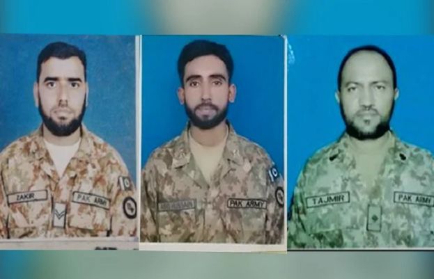 نائب صوبیدار تاج میر ، حوالدار ذاکر احمد اور سپاہی عابد حسین