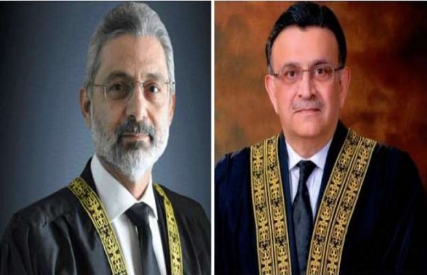 چیف جسٹس آف سپریم کورٹ عمر عطا بندیال اور جسٹس قاضی فائز عیسیٰ کے درمیان اہم ملاقات