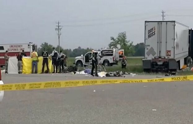 At least 15 killed in Canada highway crash after truck hits bus in Manitoba