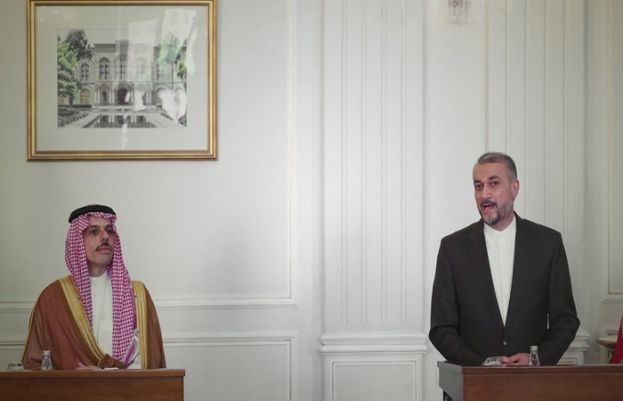 Iran’s Foreign Minister Hossein Amir-Abdollahian and Saudi Foreign Minister Prince Faisal bin Farhan
