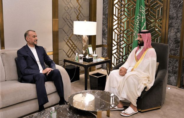  Iranian Foreign Minister Hossein Amir-Abdollahian and Saudi Crown Prince Mohammed bin Salman