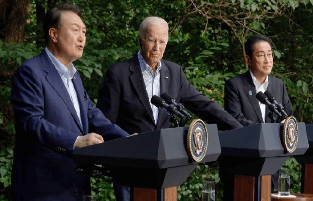 China lodges complaint over US-Japan-S. Korea statement
