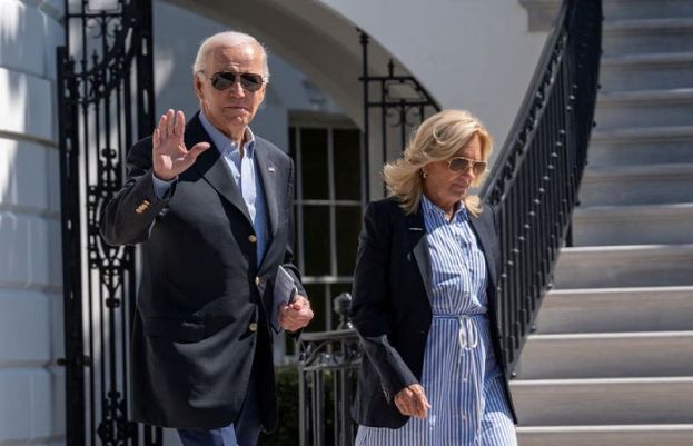 US President Joe Biden with his wife Jill Biden