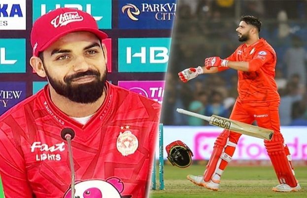 اسلام آباد یونائیٹڈ کے کپتان شاداب خان اور عماد وسیم