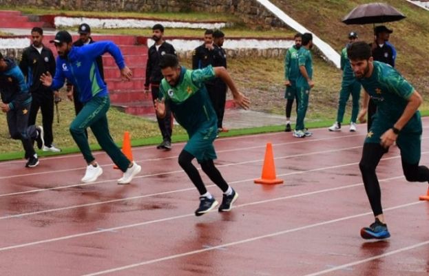 پاکستان ٹیم ٹریننگ کے دوران